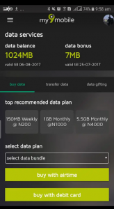 How to see your data balance on 9mobile