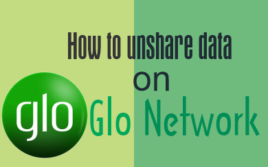 How to unshare glo data