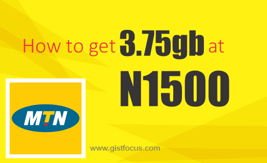 3.75gb MTN data for just N1,500