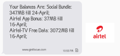 how to get free 3gb data from airtel tv app