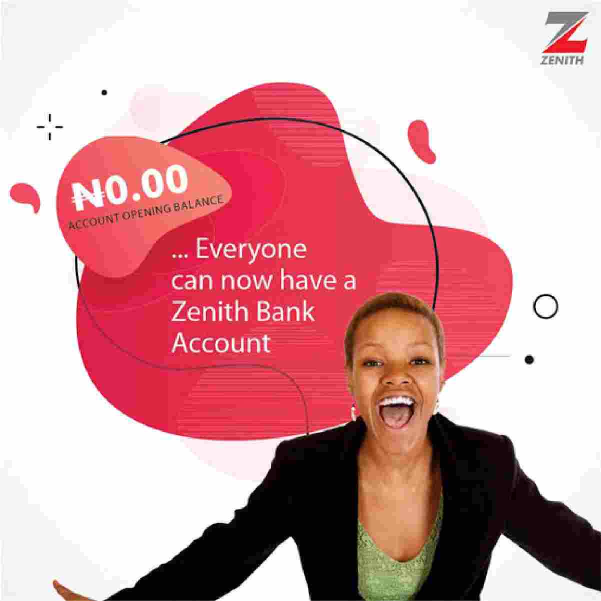 how to open zenith bank account online phone