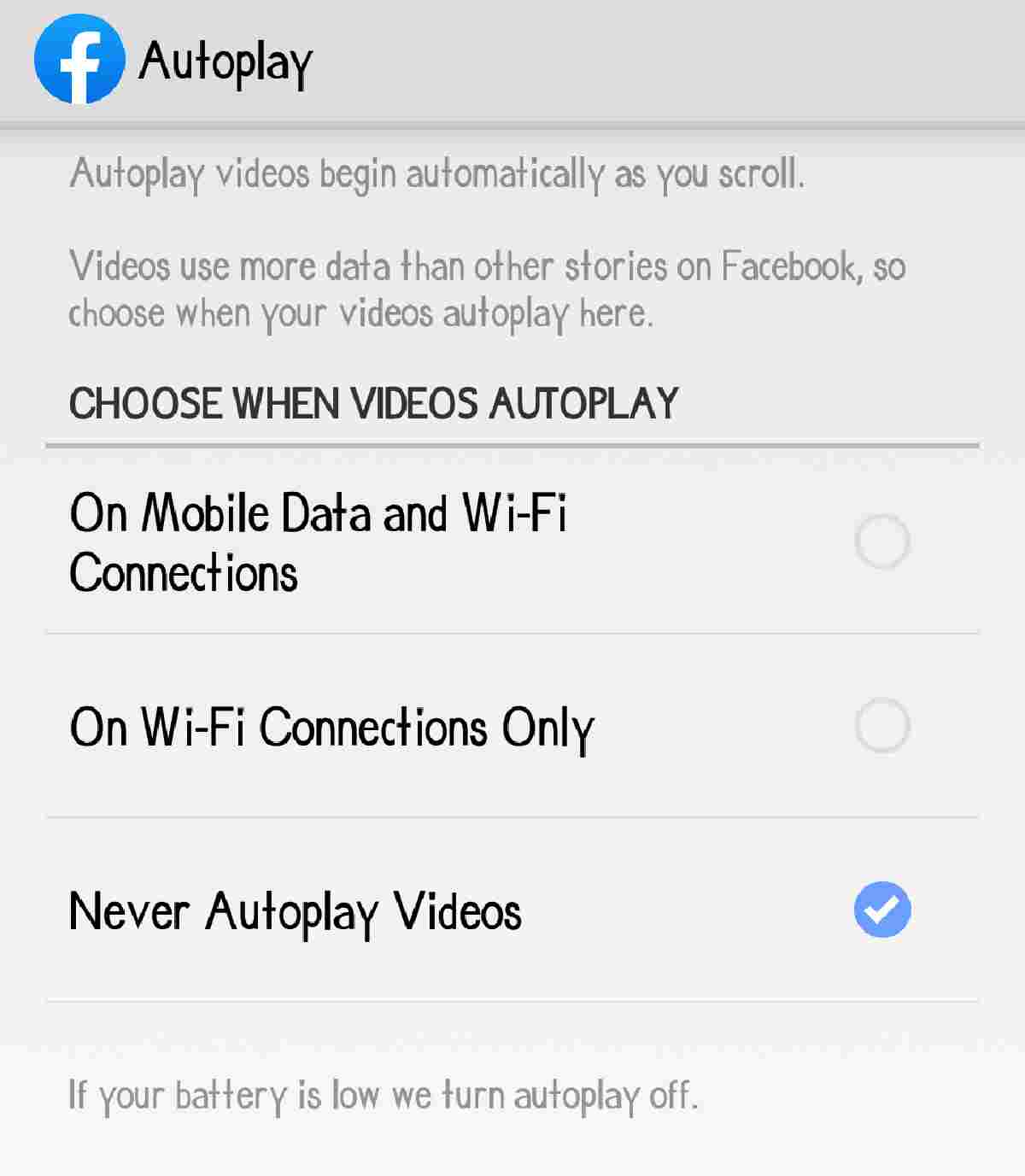 How To Stop Autoplay On Facebook