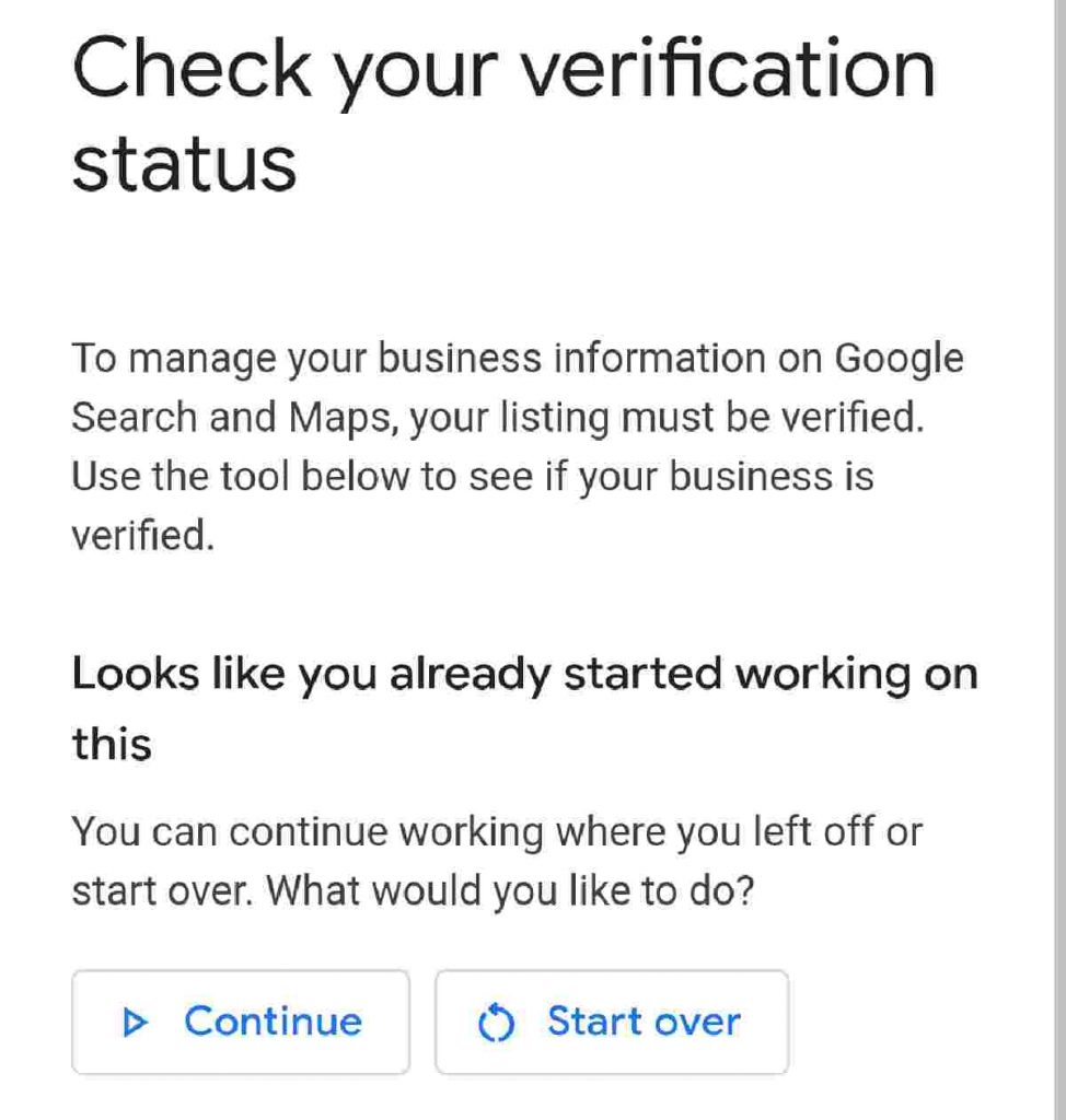 how to confirm my google business listing verification