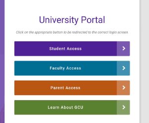gcu student portal login