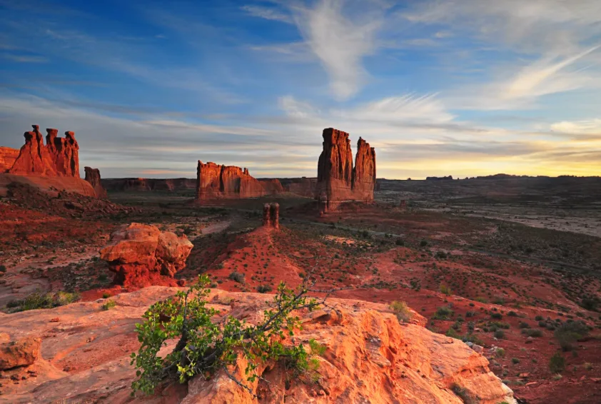 Geographical Formation-Courthouse Towers at Arches National Park